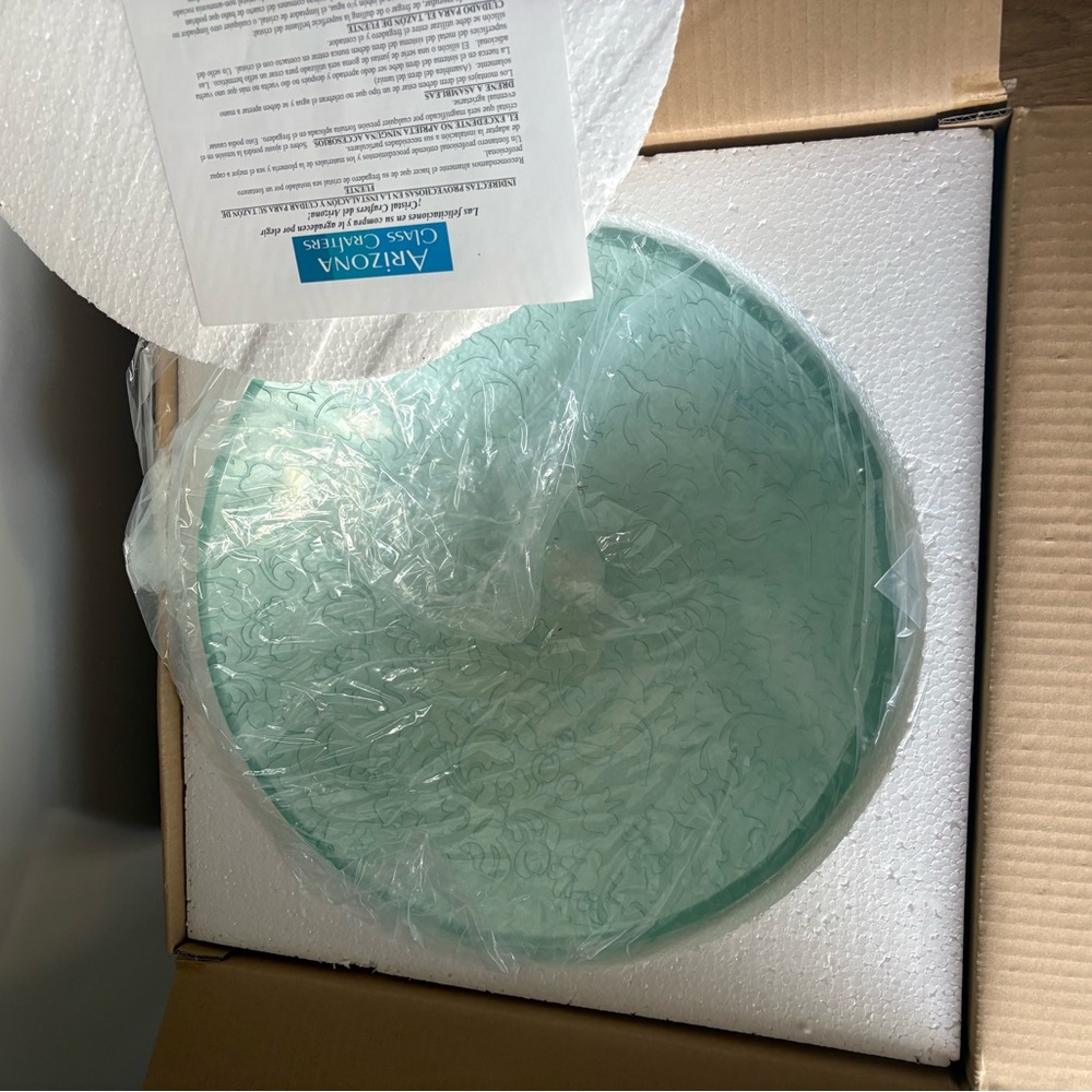 Frosted Etched Glass Vessel Sink, brand new!